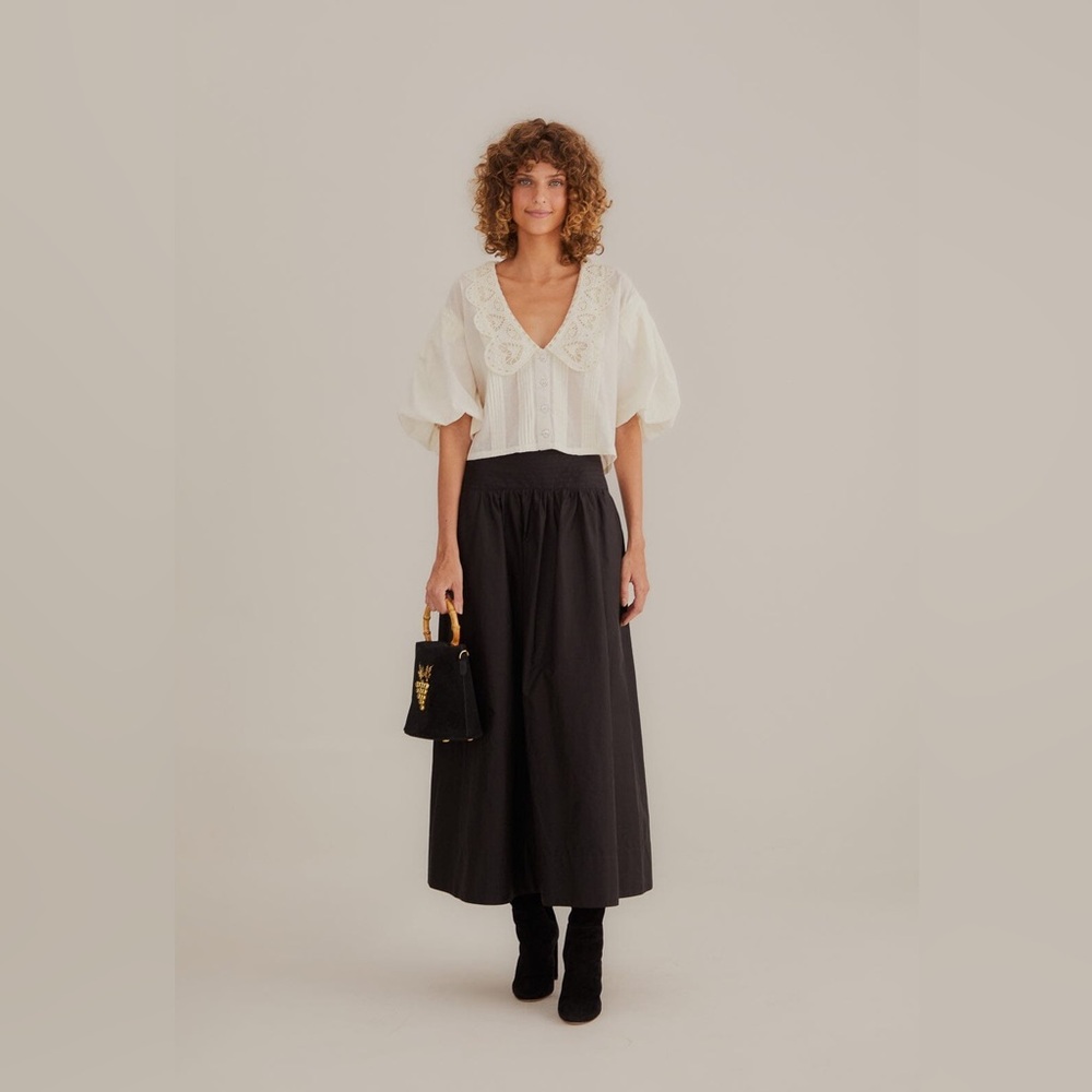 FARM Rio White Blouse with Lace Detail